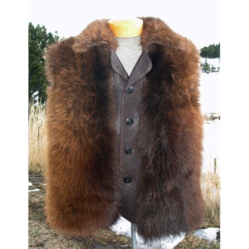 (image for) American Bison Buffalo Hair On Button Down Vest